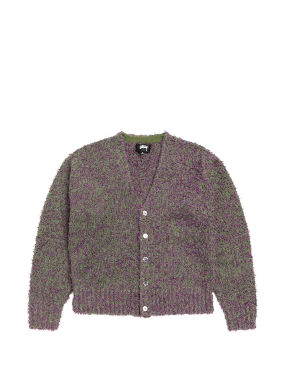 Stüssy textured knit cardigan - Purple