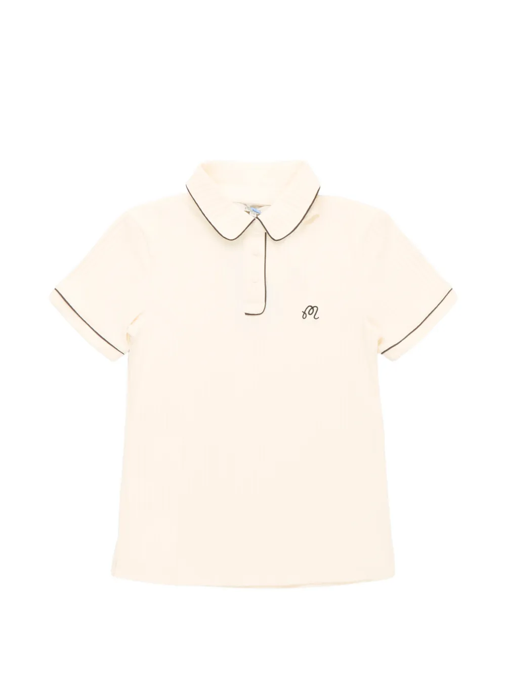 Malbon Golf Anna ribbed polo shirt - Bianco