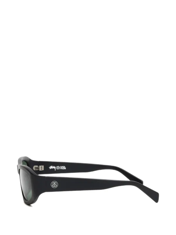 Stüssy Landon rectangle-frame Sunglasses | Black | FARFETCH ZA