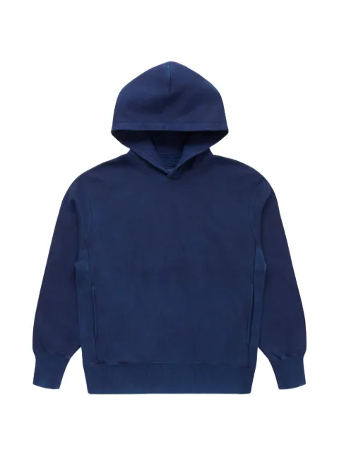 Blue Blue Japan indigo-dyed knitted hoodie