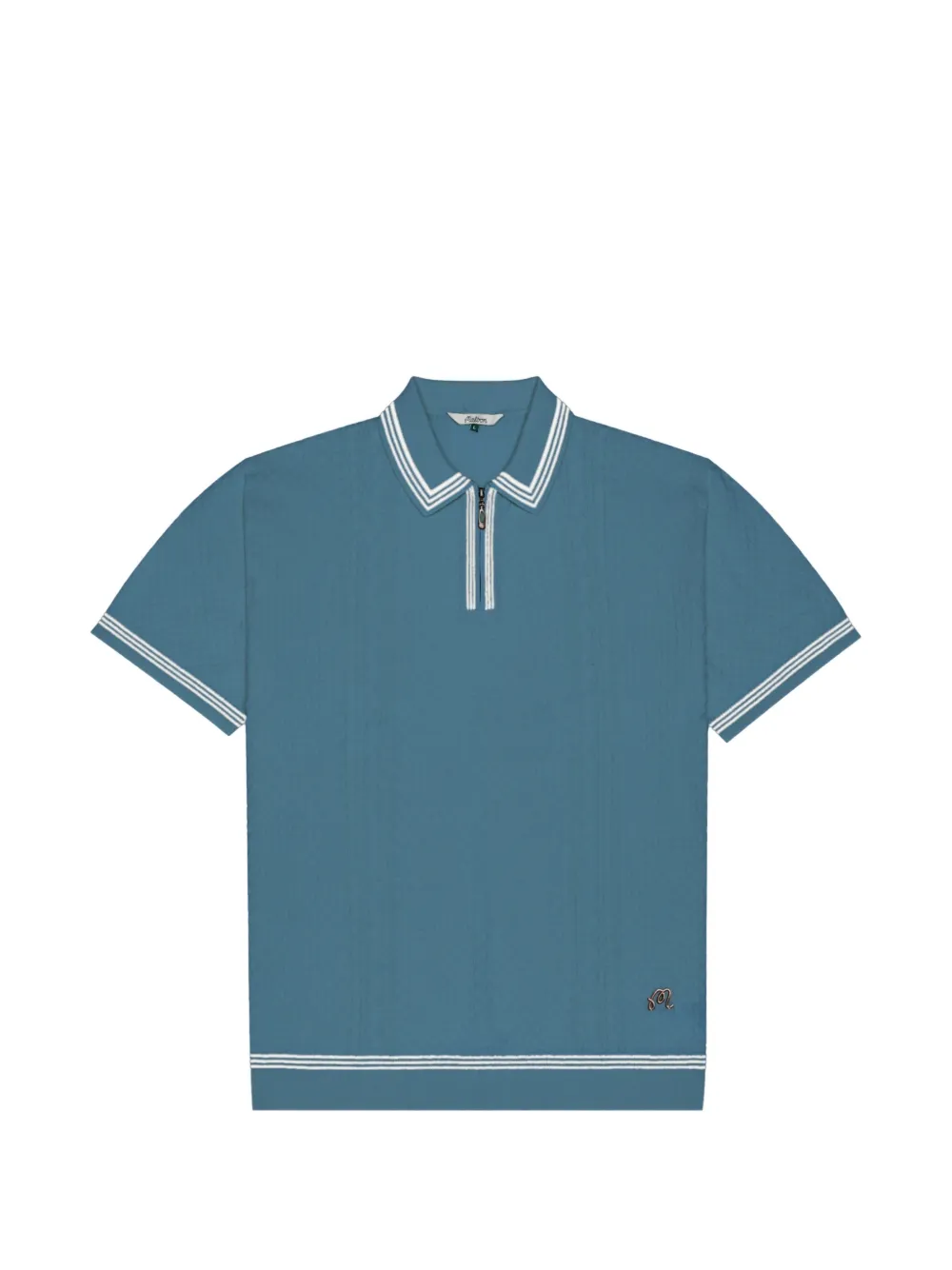 Malbon Golf Navarro stripe-trim polo shirt - Blau