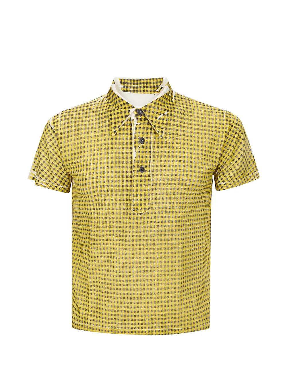 Maison Margiela plaid polo shirt - Giallo