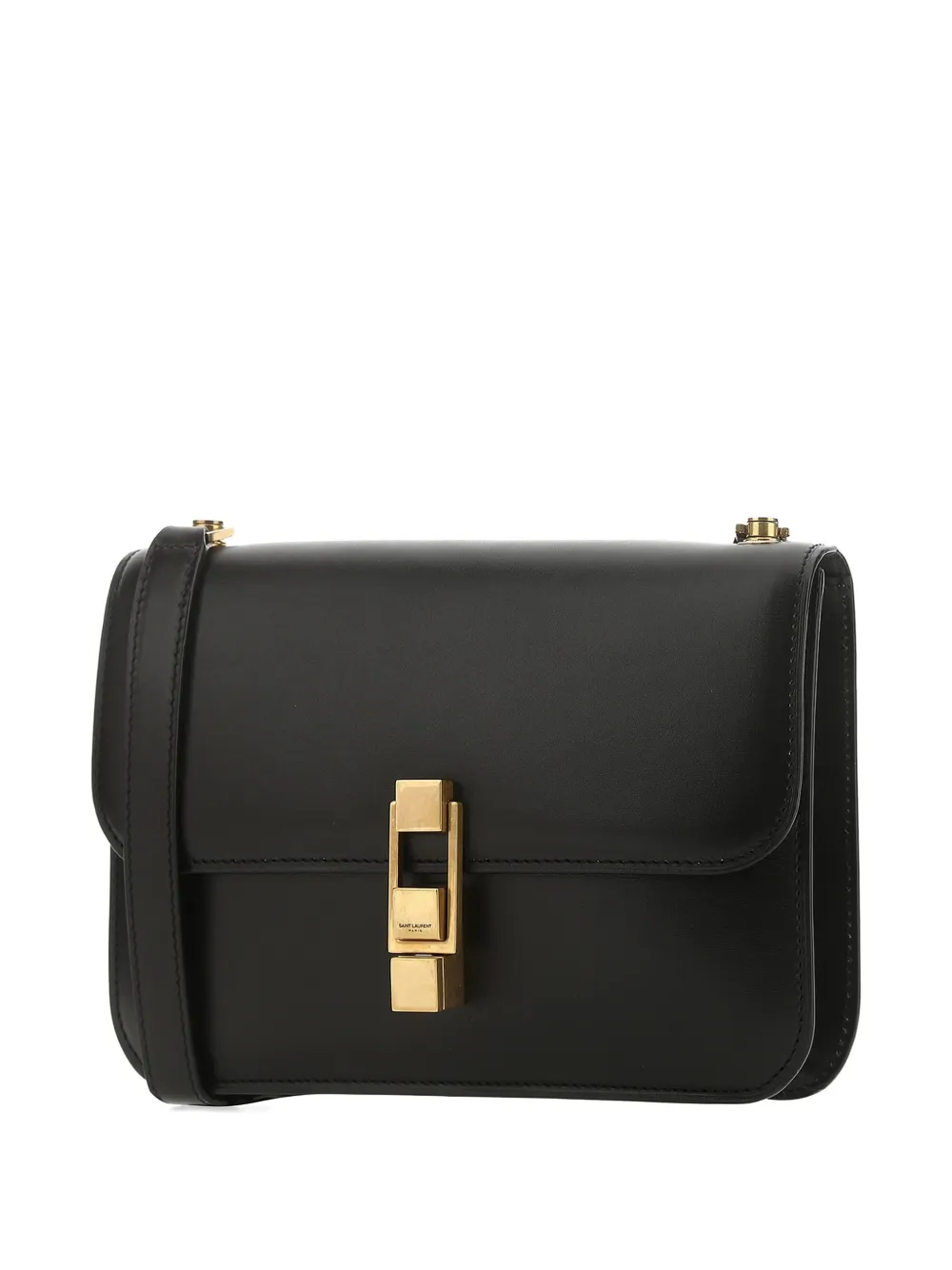 Saint Laurent Carré leren schoudertas Zwart