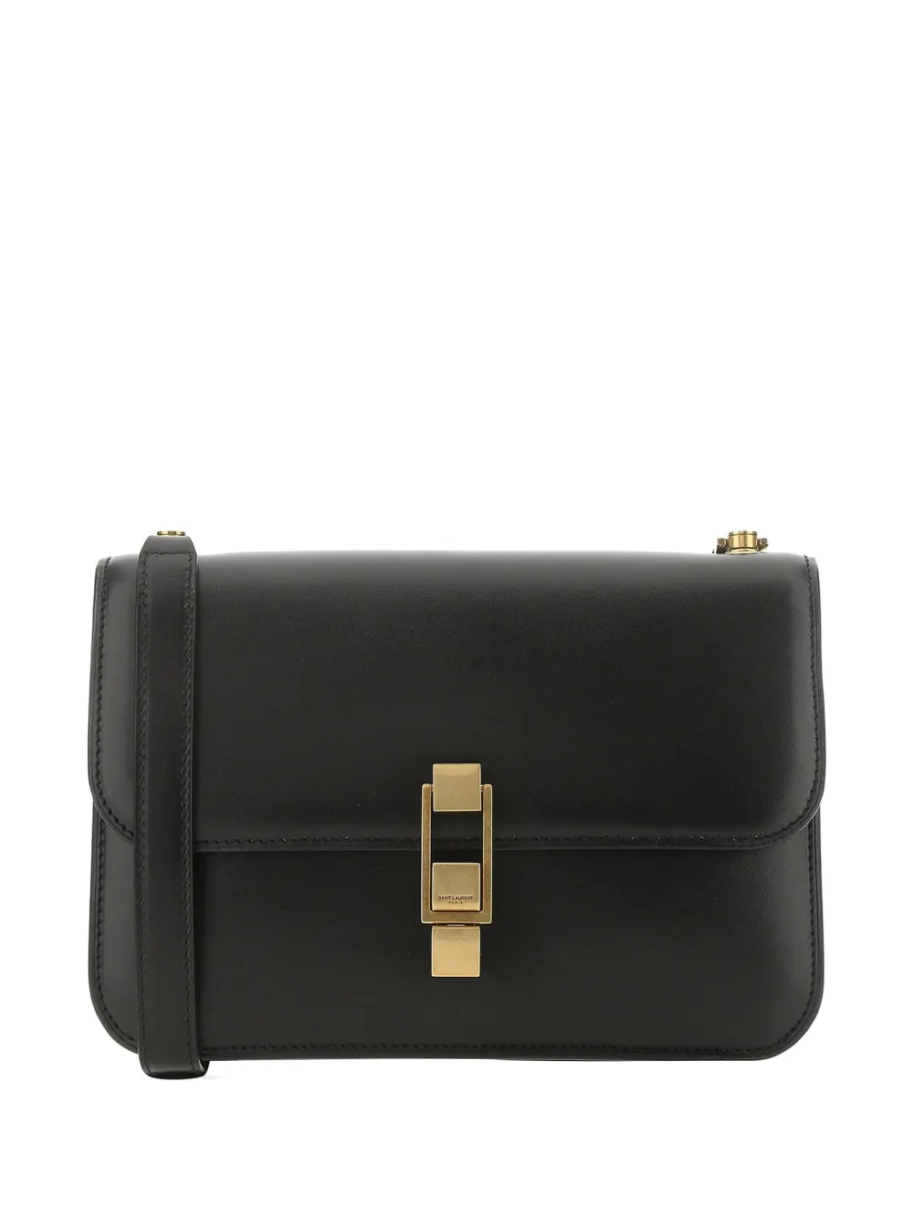 Saint Laurent Carré leather shoulder bag - Black