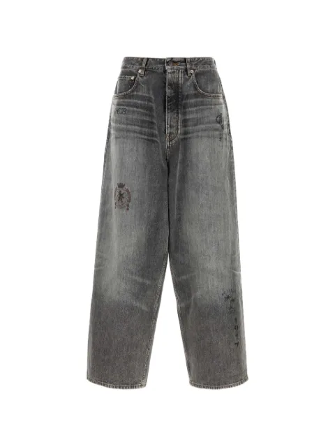 Balenciaga embroidered whiskered jeans