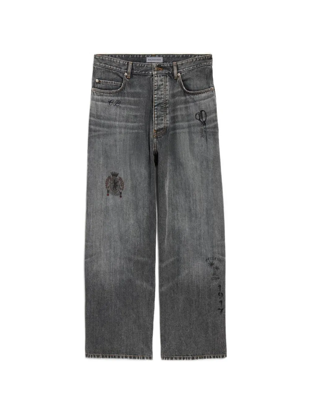 Balenciaga Tattoo baggy jeans · M