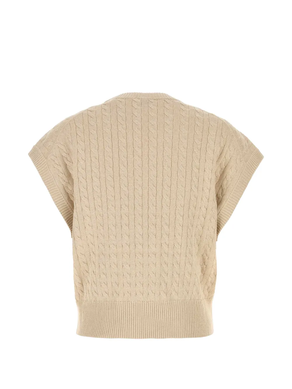 Brunello Cucinelli Kabelgebreide top Beige
