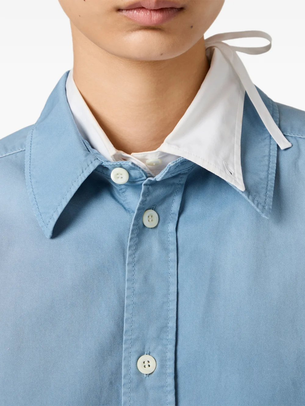 Miu Old twill blouse Blauw