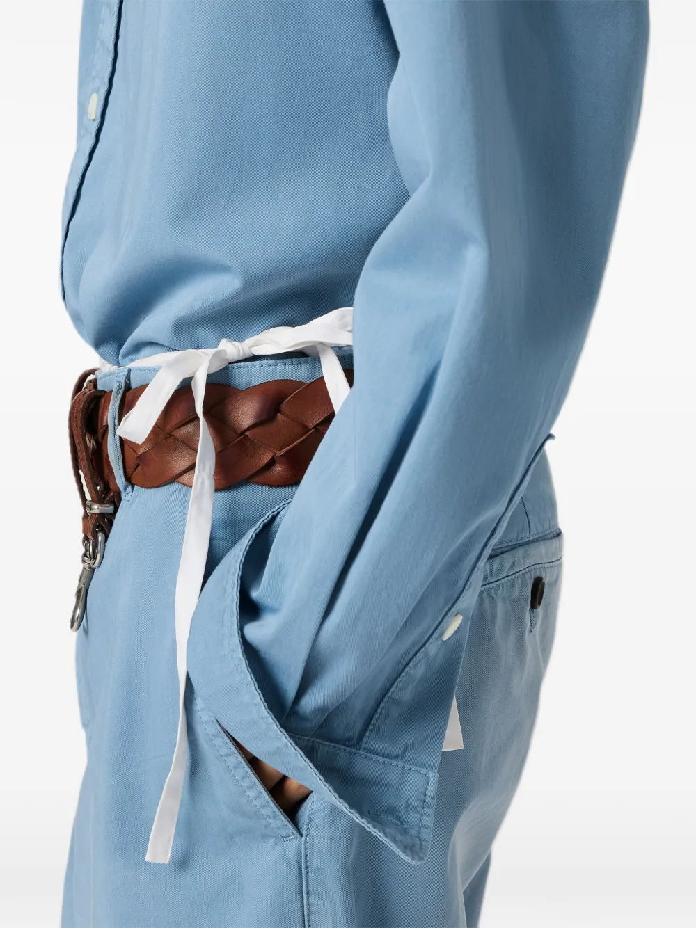 Miu Old twill blouse Blauw
