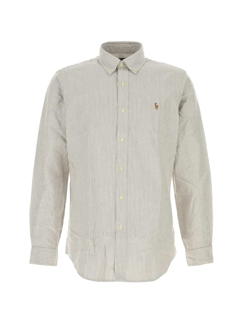 Polo Ralph Lauren embroidered striped cotton shirt - Nude