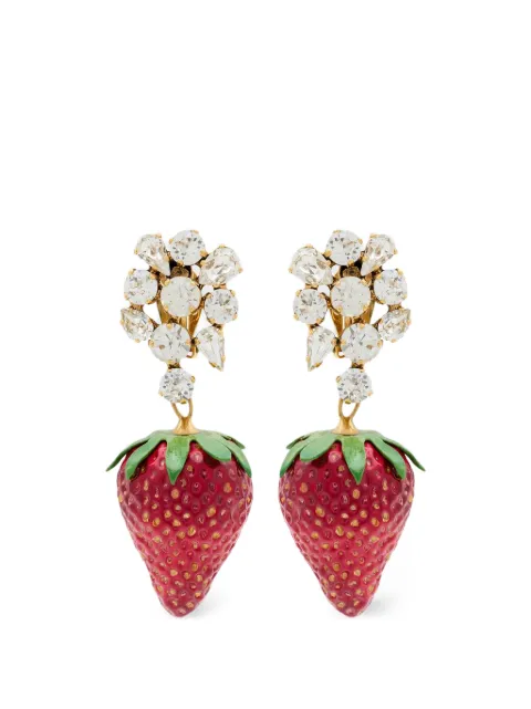 Saint Laurent pendientes con detalles de cristales