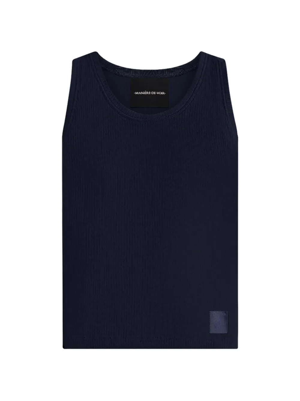 Manière De Voir VS001 in navy ribbed cotton tank top
