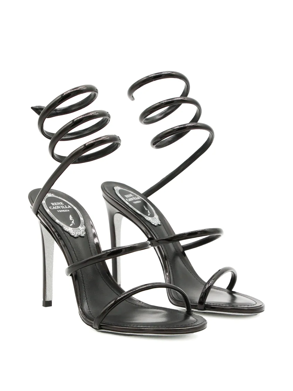 René Caovilla Cleo wraparound sandals Zwart
