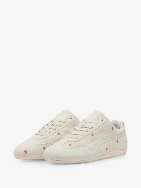 Puma Kids Speedcat Amor heart-embroidered sneakers