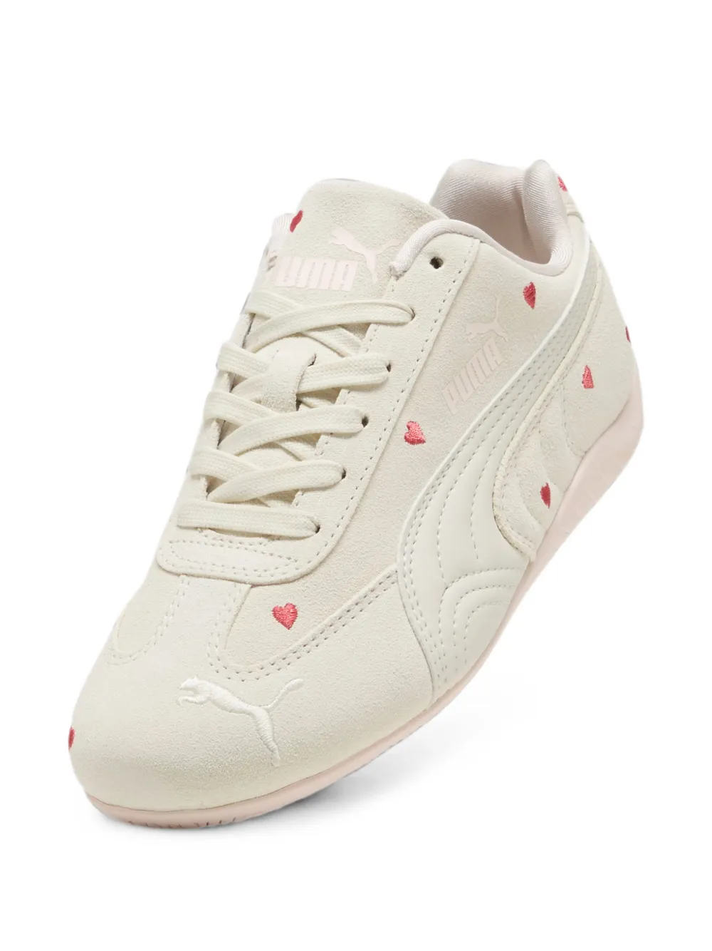 Puma Kids Speedcat Amor sneakers met geborduurd hart Beige