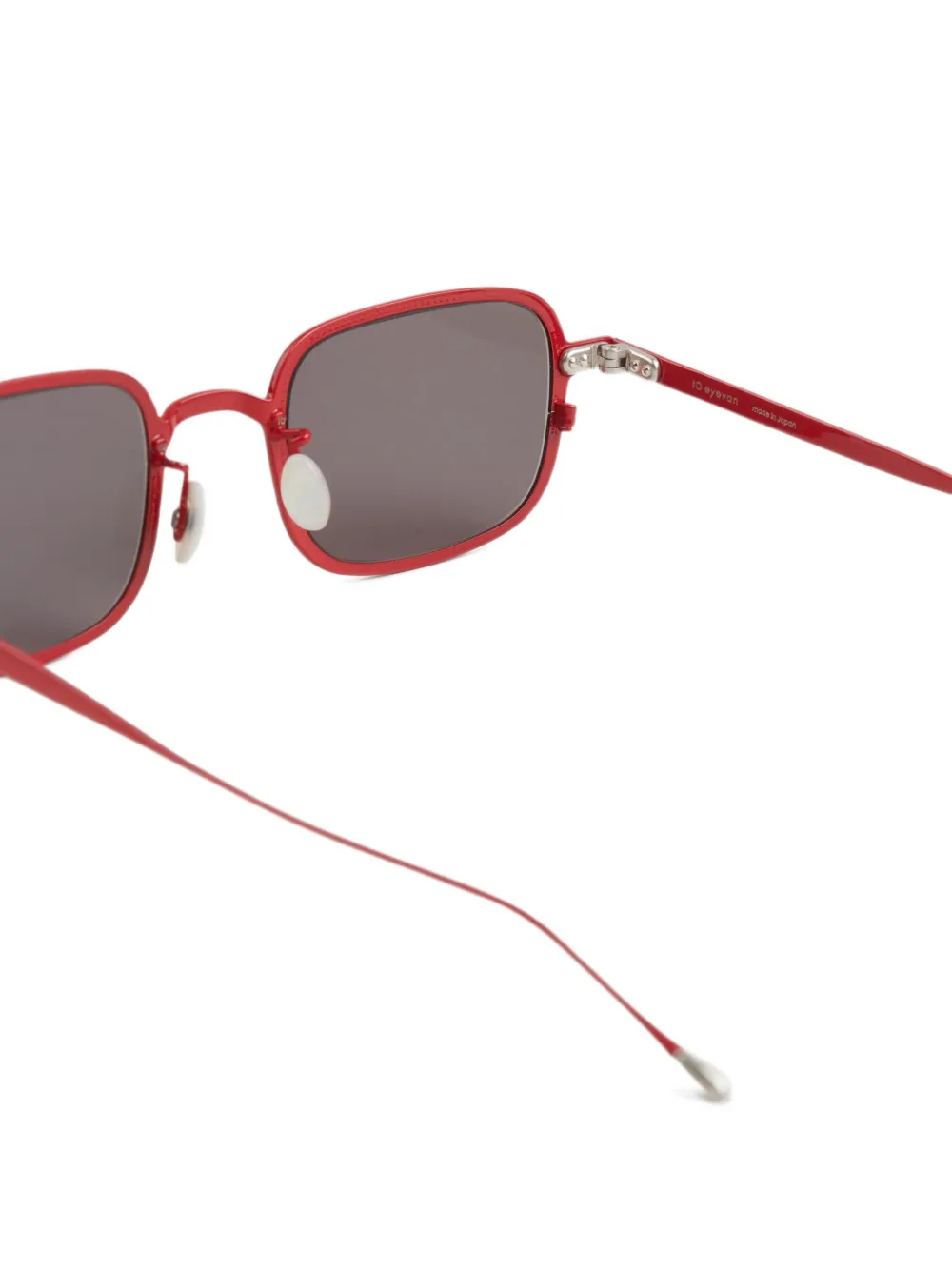 Eyevan7285 Zonnebril met rechthoekig montuur Rood