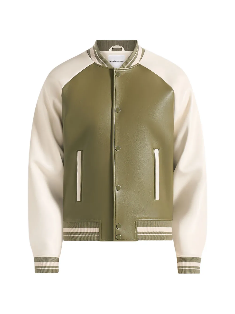 Manière De Voir Guy contrast-panel bomber jacket - Verde