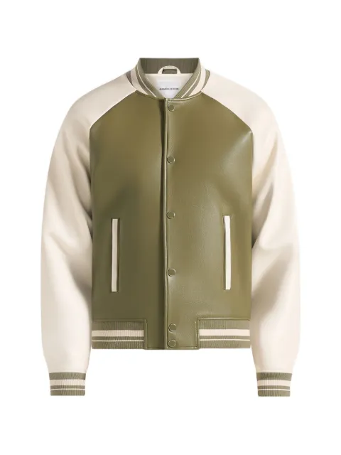 Manière De Voir chamarra bomber Guy de piel en contraste