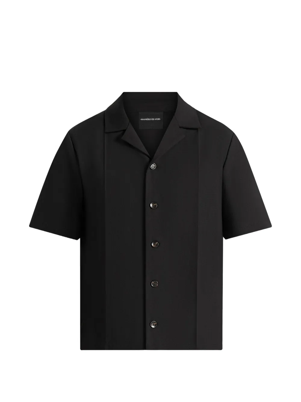 Manière De Voir Felix overhemd met gekreukt effect Zwart