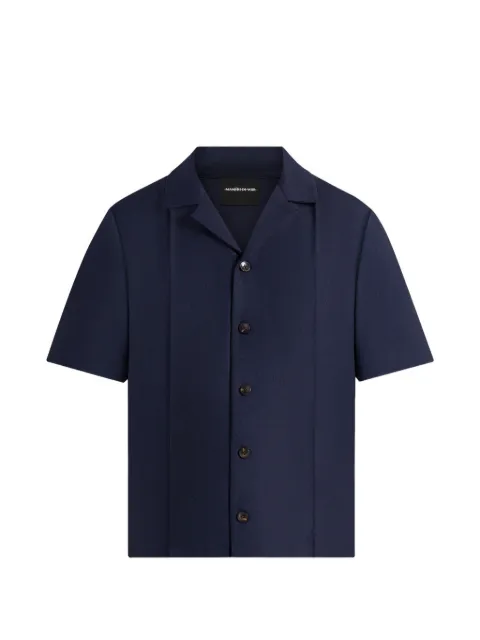 Manière De Voir Felix in navy tailored shirt with creas