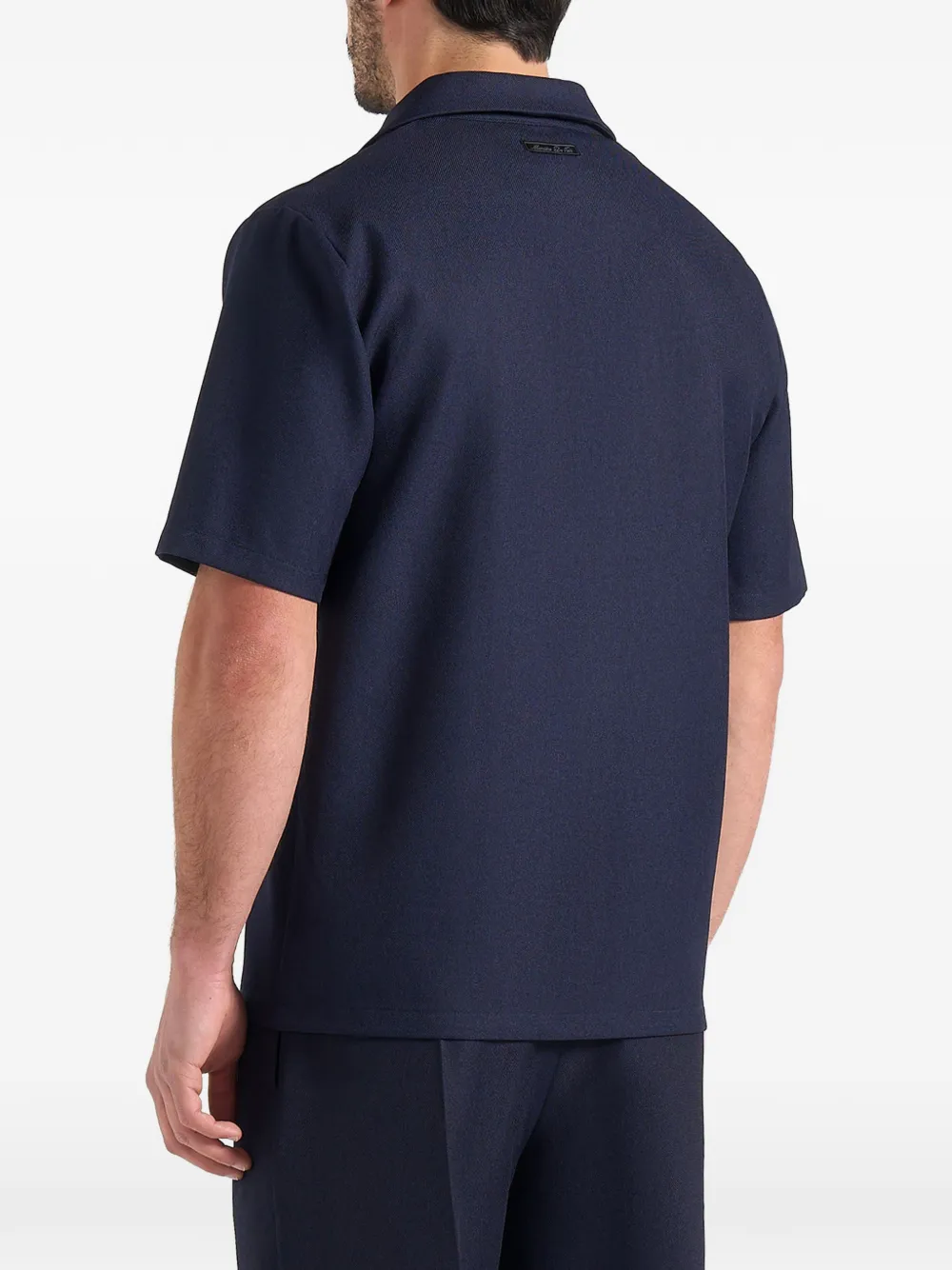 Manière De Voir Felix geplooid overhemd Blauw