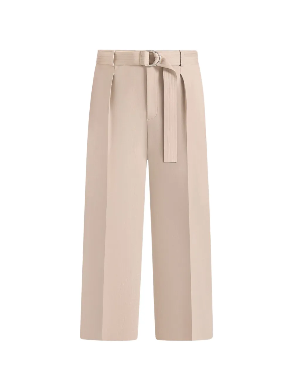 Manière De Voir Loic in beige wide-leg tailored pants with belt