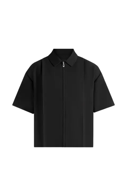 Manière De Voir camisa boxy Aven con pliegues - negro