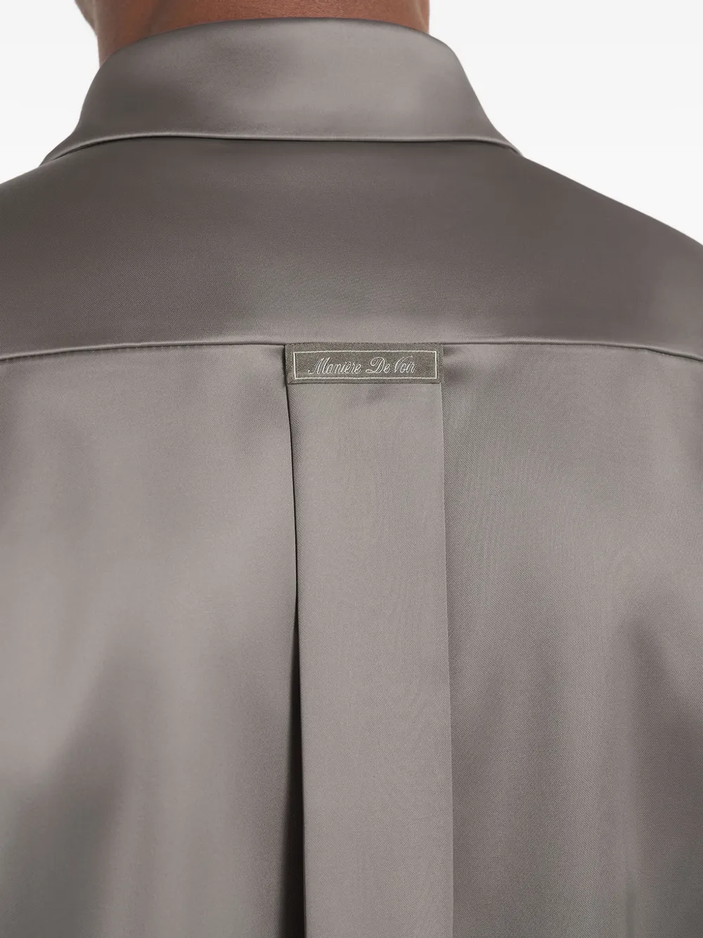 Manière De Voir Carter oversized satijnen shirt Grijs
