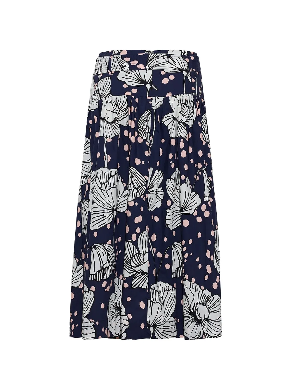 Cara Jiya gelaagde midi-rok met bloemen-print Blauw