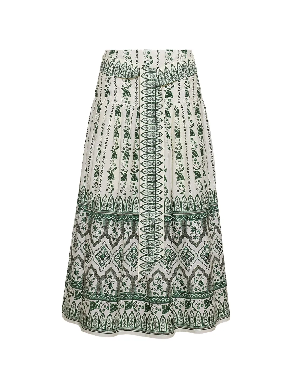 Cara Cara Jiya floral-print tiered midi skirt - Green