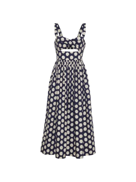 Cara Cara Clover polka-dot midi dress