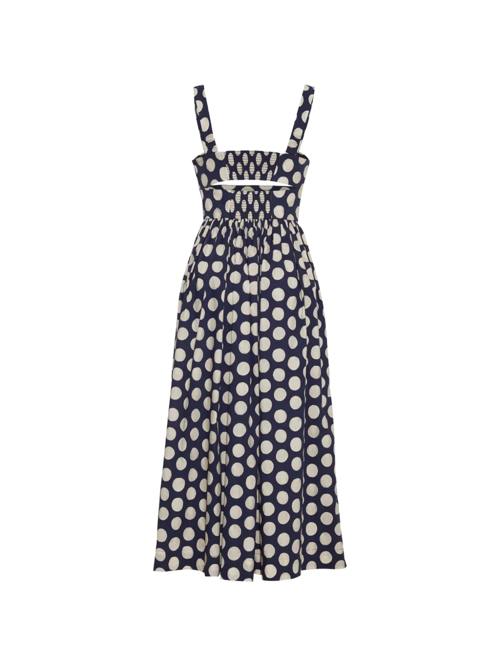 Cara Clover midi-jurk met stippen Blauw