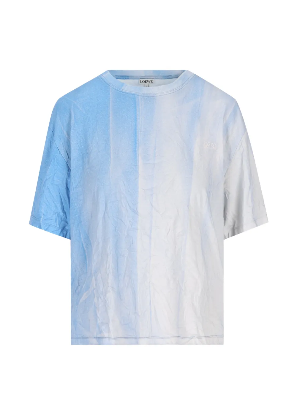 Loewe Embroidered Striped T-shirt In White
