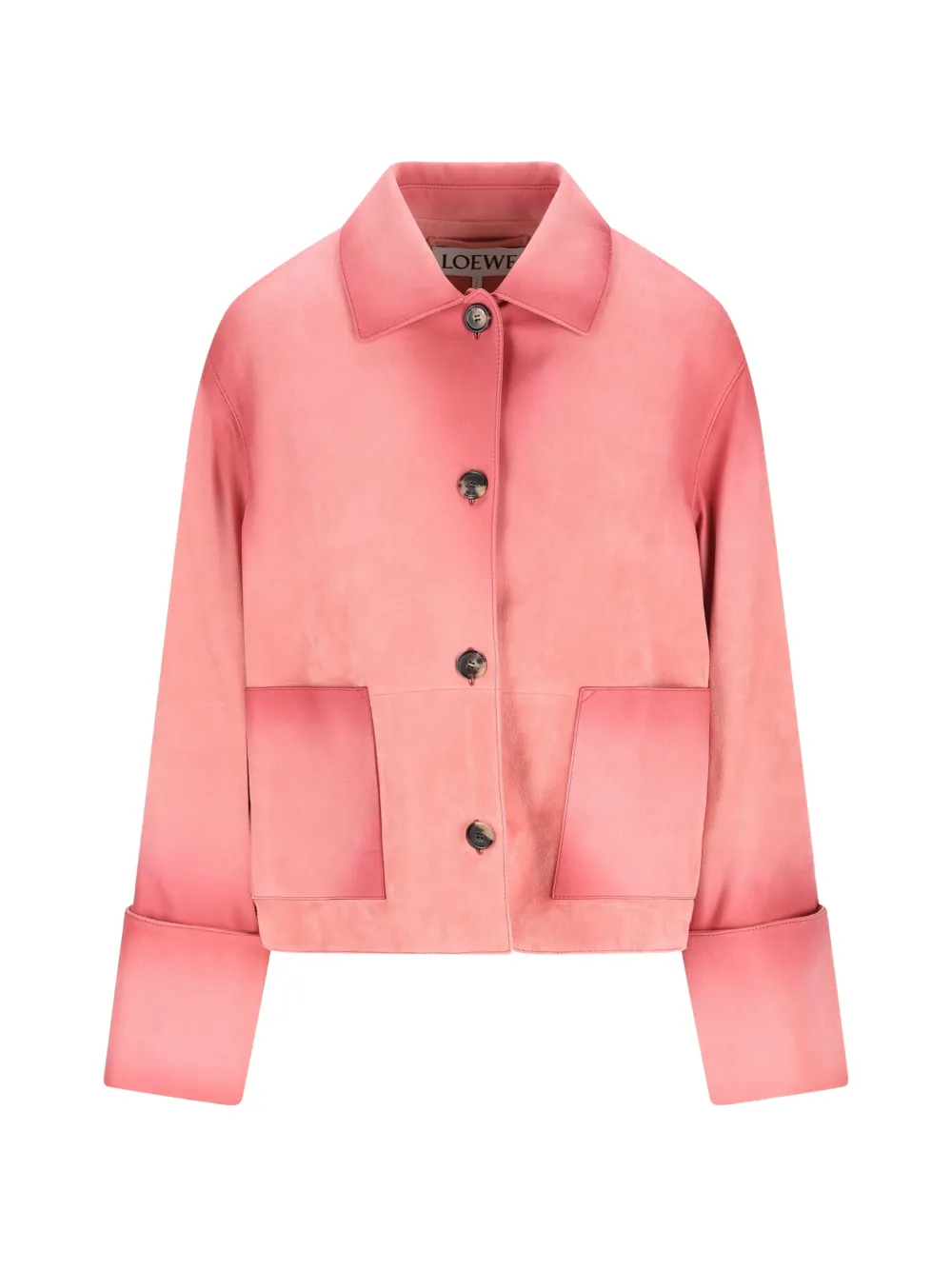 LOEWE Turn-Up suede jacket - Rosa