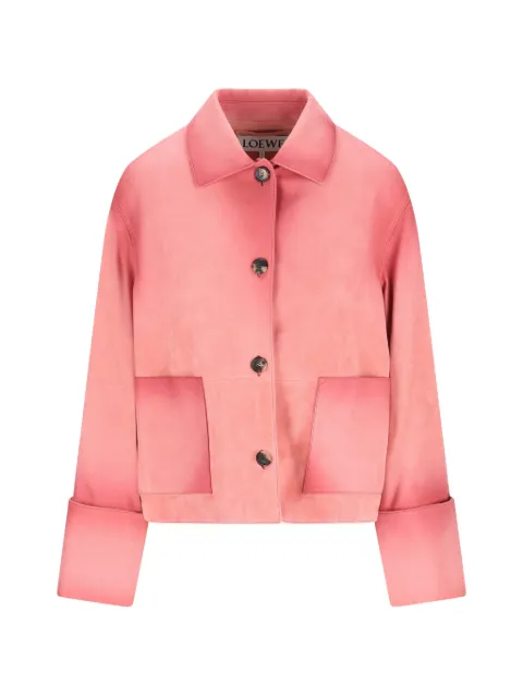 LOEWE button-fastening suede jacket