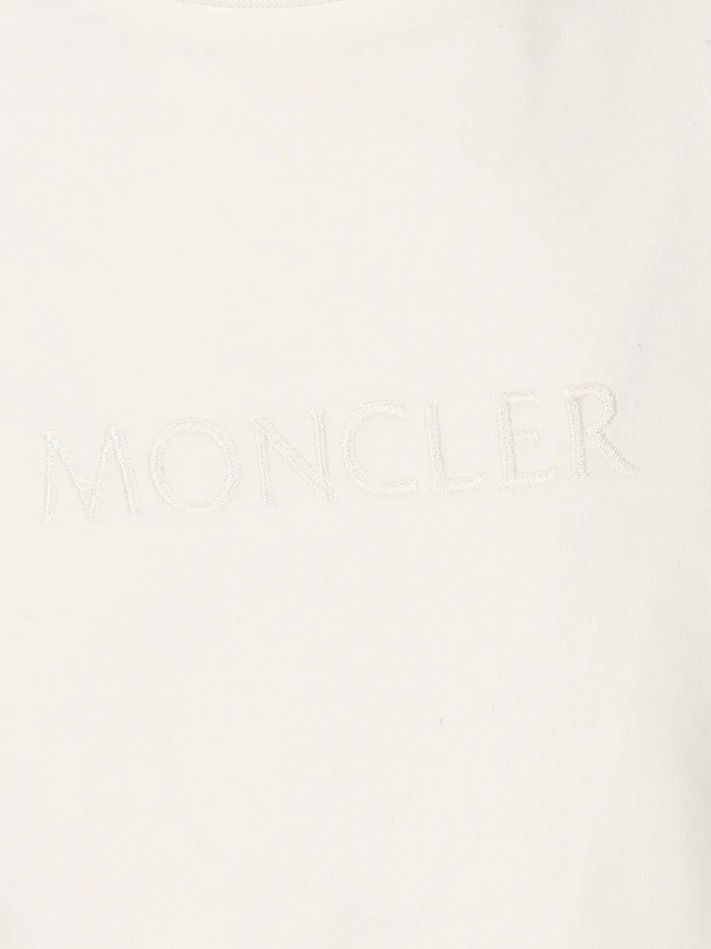 Moncler Enfant T-shirt met geborduurd logo en schouderknoop Wit