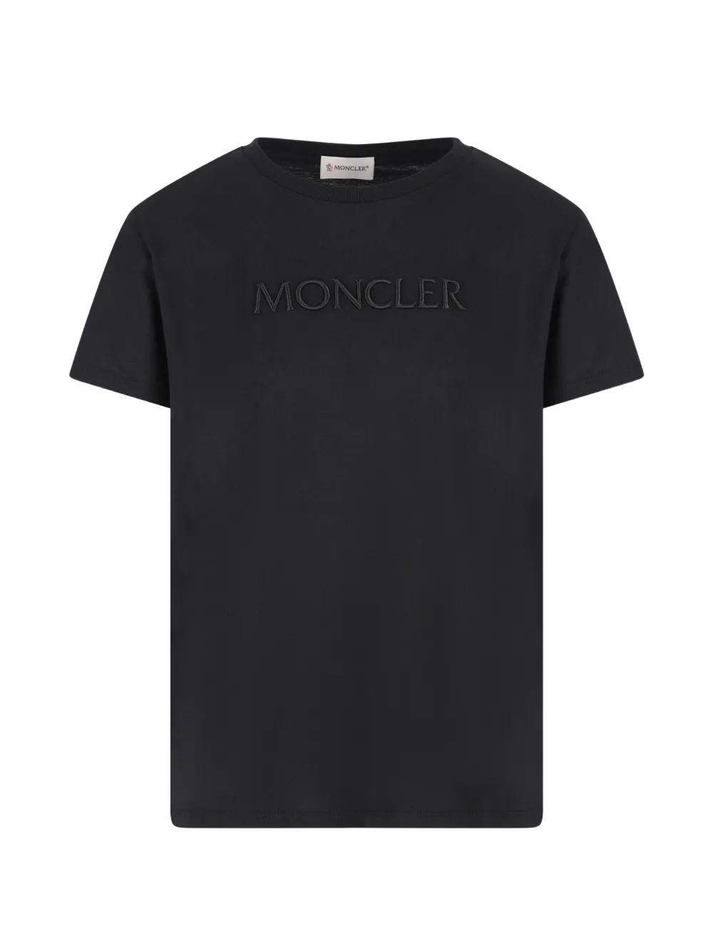 Moncler Enfant T-shirt met geborduurd logo Zwart