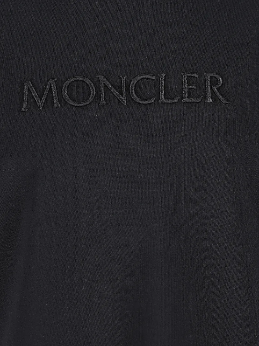 Moncler Enfant T-shirt met geborduurd logo Zwart