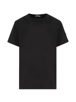 MONCLER Tシャツ/9-12 Moncler Camiseta De Algodão Com Bolso | Preto | FARFETCH BR