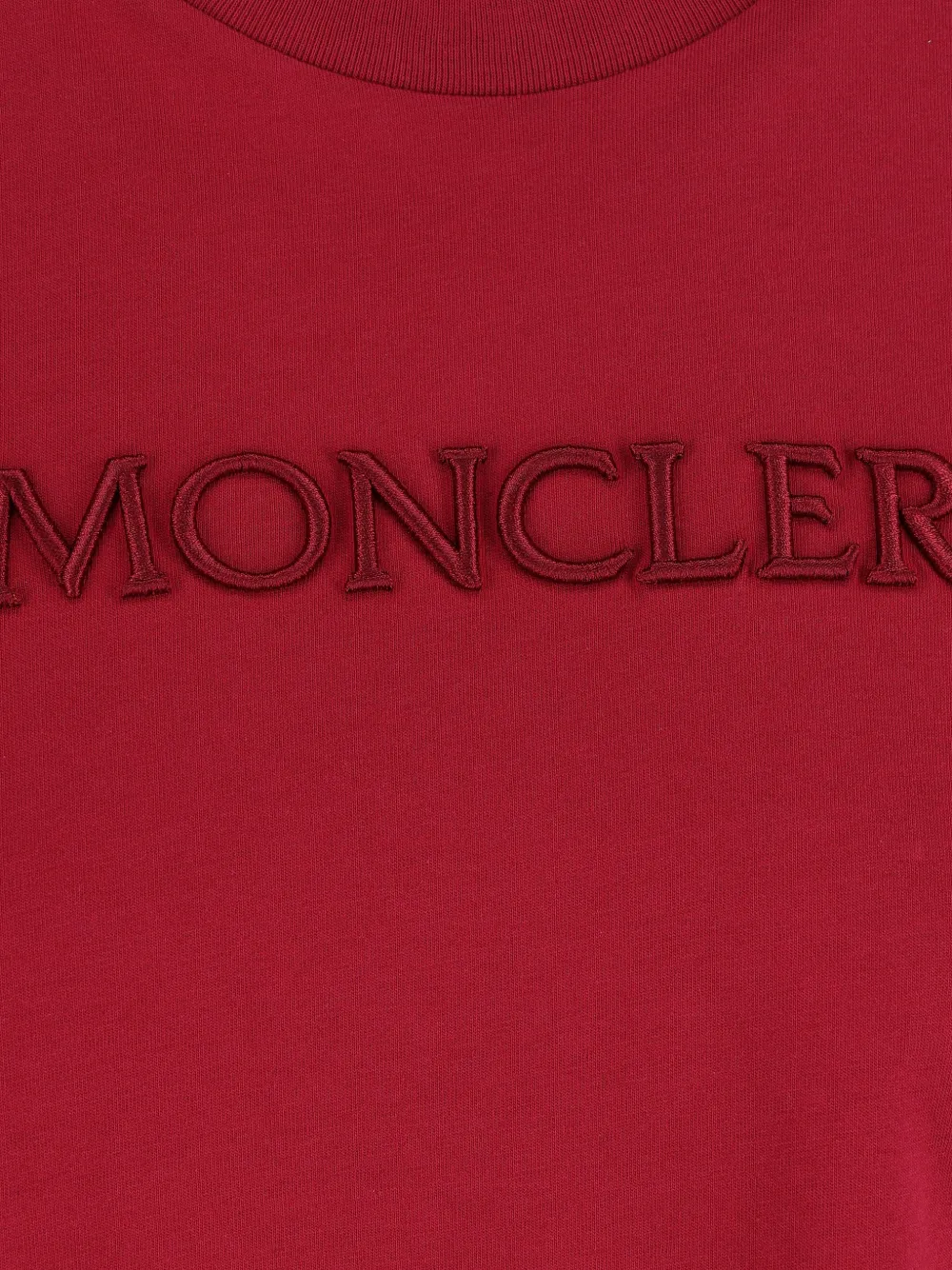 Moncler T-shirt met geborduurd logo Rood