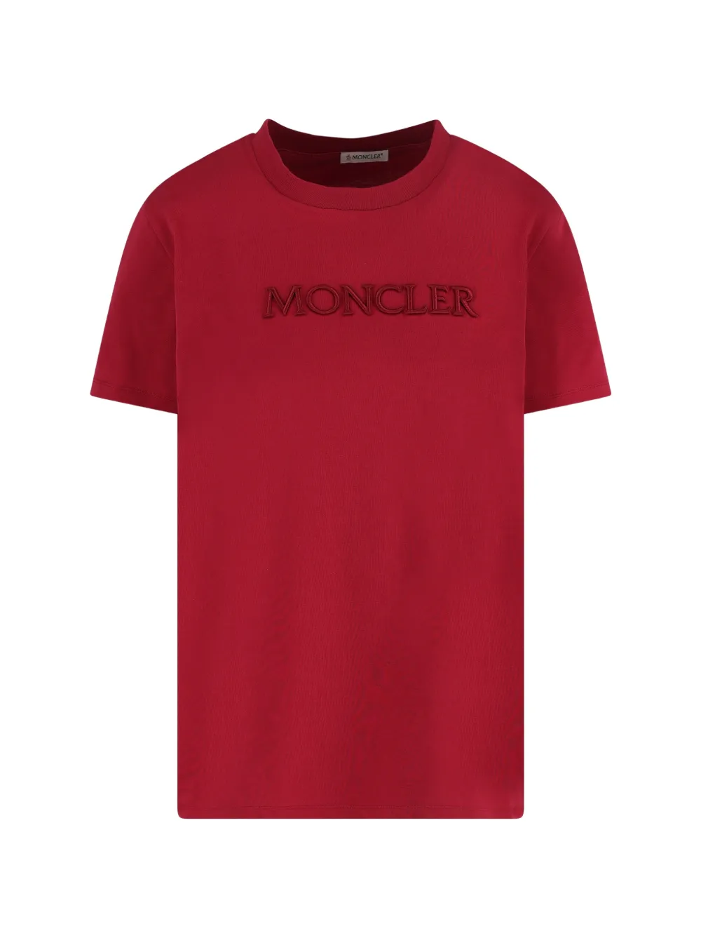 Moncler T-shirt met geborduurd logo Rood