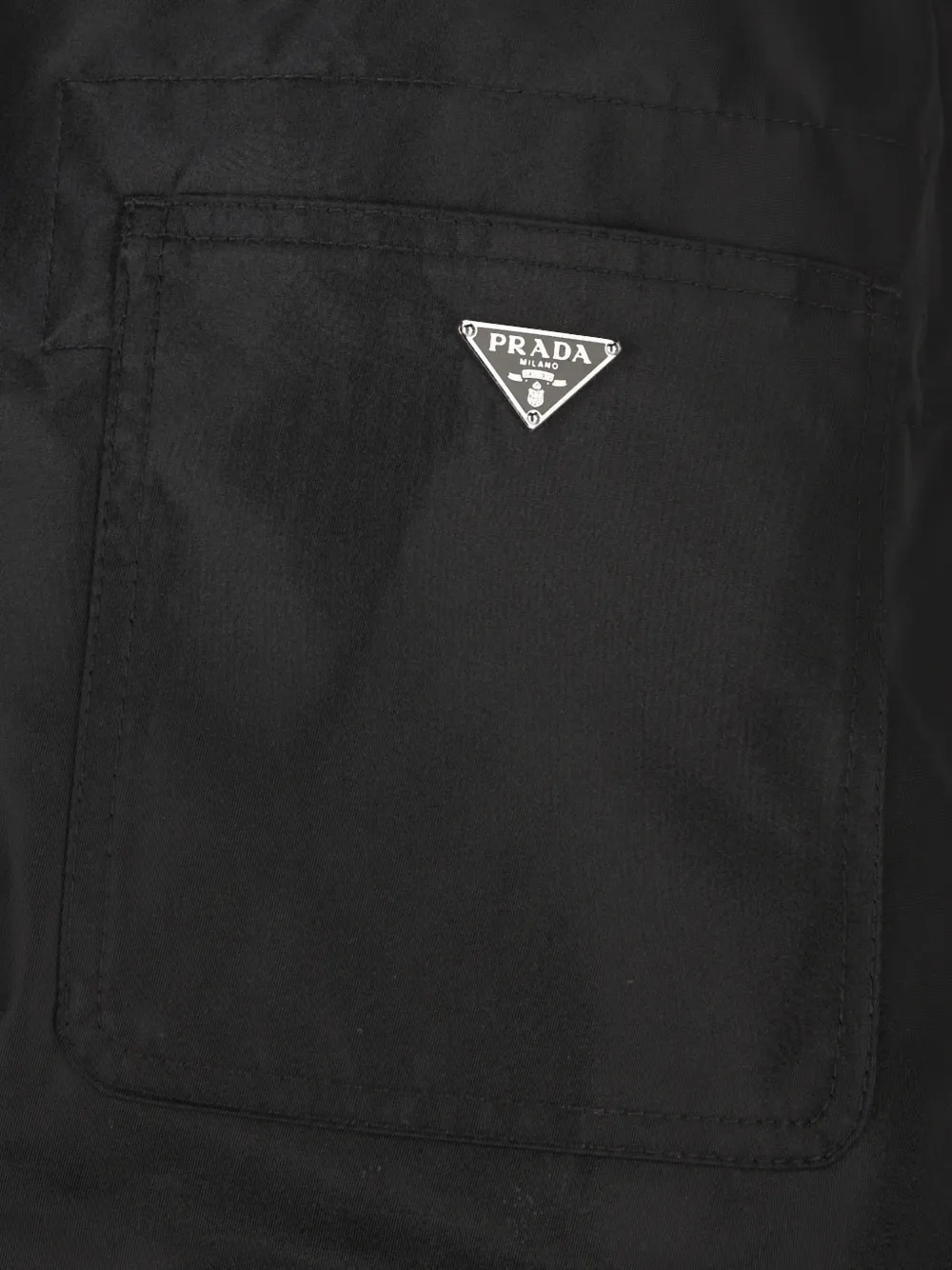 Prada Broek met logoplakkaat Zwart