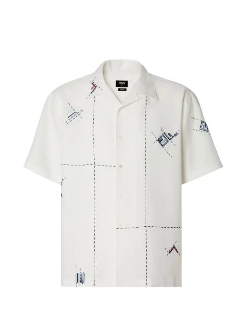 FENDI linen shirt with embroidery