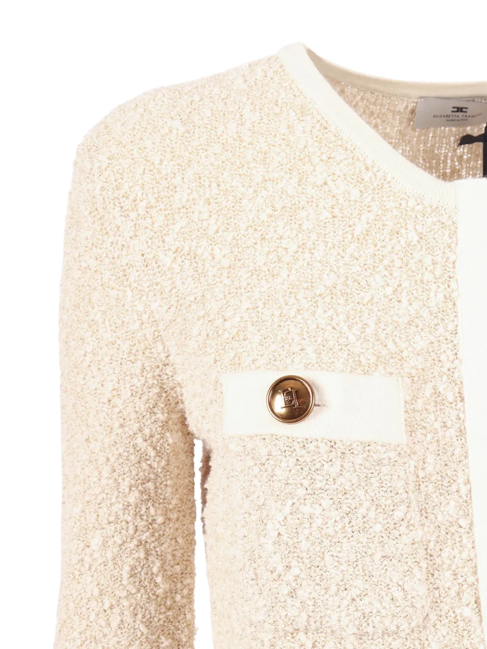 Elisabetta Franchi Bouclé gebreide mini-jurk Roze