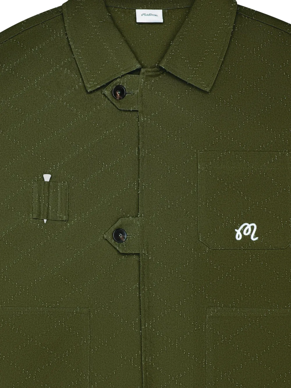 Malbon Golf Alameda jack met diamant-textuur Groen