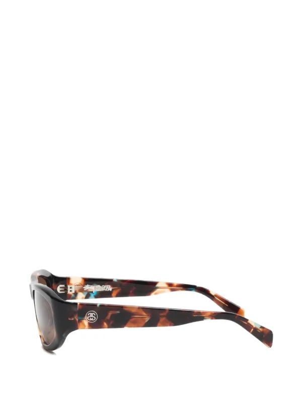 Stüssy Landon rectangle-frame Sunglasses | Brown | FARFETCH