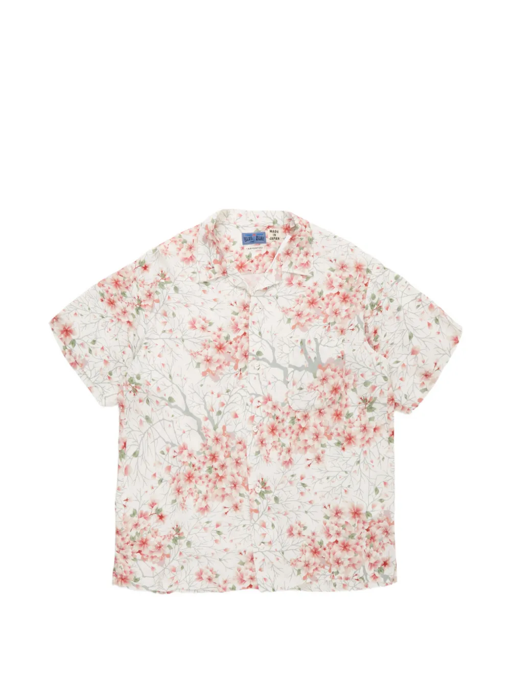 Blue Blue Japan Sakura-Kaza floral-print shirt - Bianco