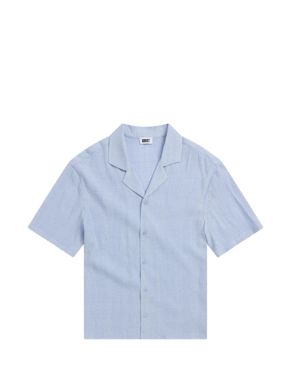 Krost Plaid Bowling Shirt In Blue