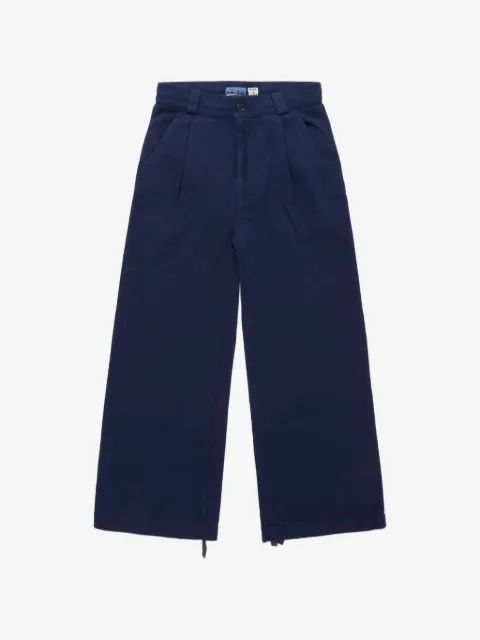 Blue Blue  Sashiko tucked trousers