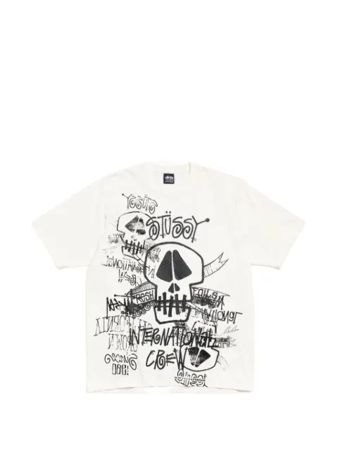 Stüssy skull-print T-shirt